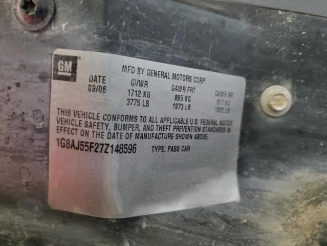 1G8AJ55F27Z148596 - 2007 SATURN ION LEVEL 2 SILVER photo 13