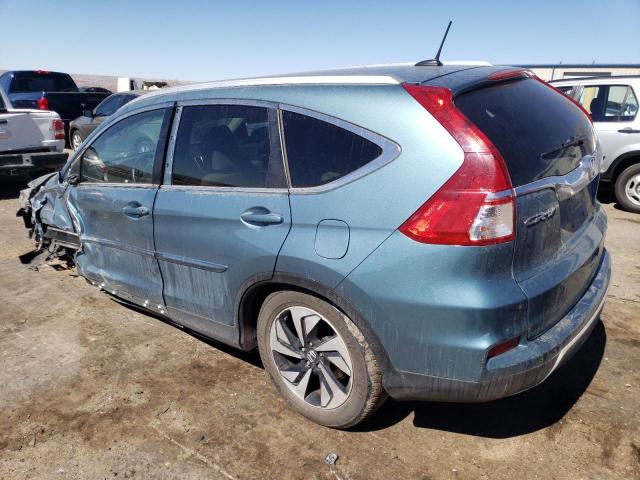 5J6RM4H90GL079551 - 2016 HONDA CR-V TOURING BLUE photo 2