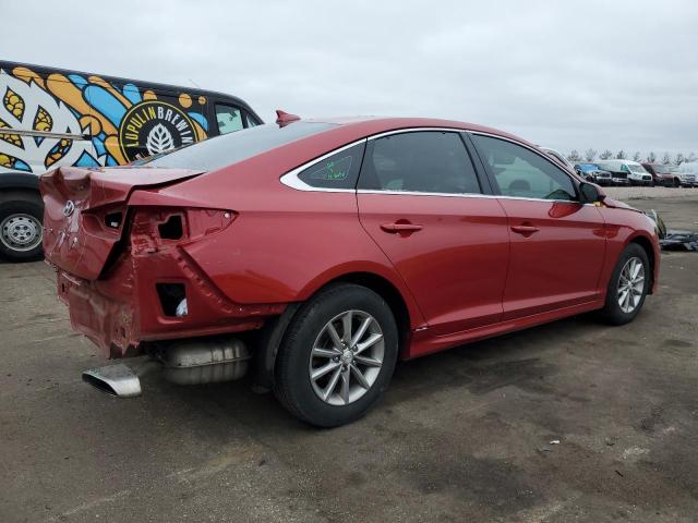 5NPE24AFXKH769802 - 2019 HYUNDAI SONATA SE RED photo 3