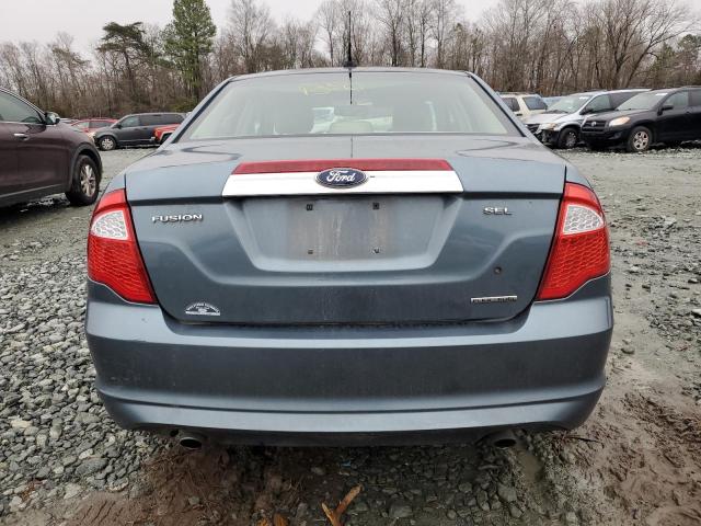 3FAHP0JG4CR110196 - 2012 FORD FUSION SEL BLUE photo 6