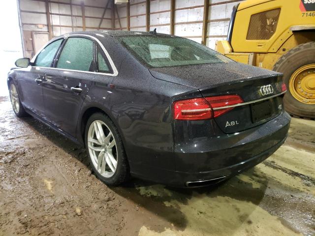 WAU43AFD6GN008042 - 2016 AUDI A8 L QUATTRO BLUE photo 2