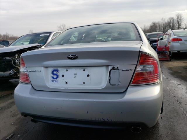 4S3BL626167214001 - 2006 SUBARU LEGACY 2.5I LIMITED SILVER photo 6