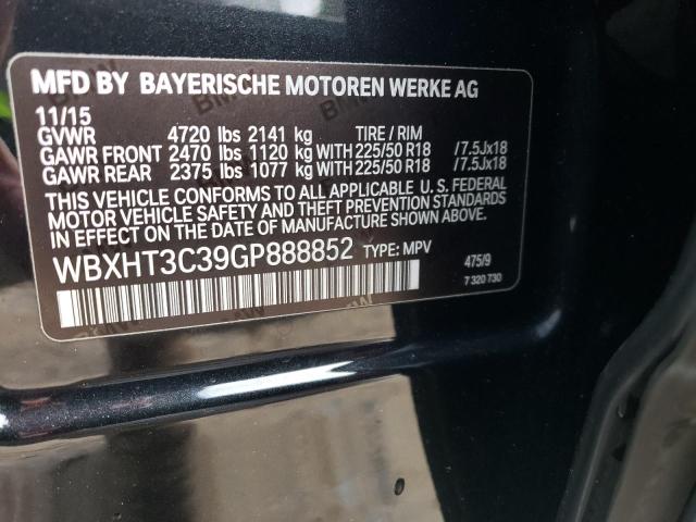 WBXHT3C39GP888852 - 2016 BMW X1 XDRIVE28I BLACK photo 13