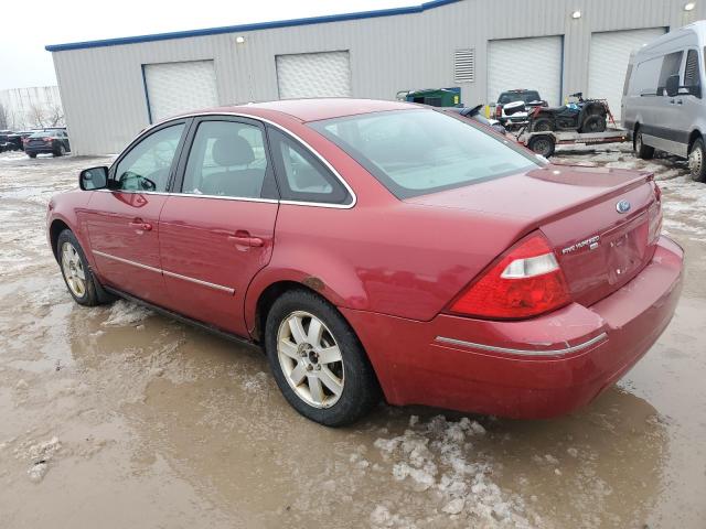 1FAFP27136G114578 - 2006 FORD FIVE HUNDR SEL RED photo 2