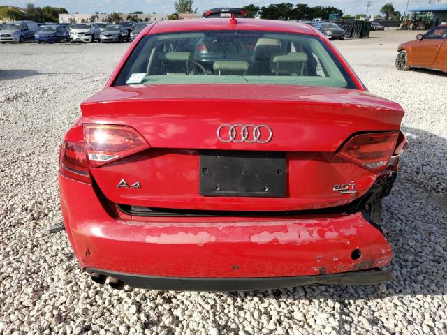 WAULF78K39N028138 - 2009 AUDI A4 2.0T QUATTRO RED photo 6