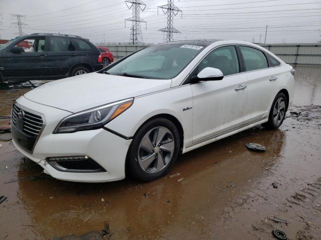 KMHE34L17GA009352 - 2016 HYUNDAI SONATA HYBRID WHITE photo 1