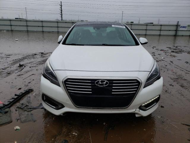 KMHE34L17GA009352 - 2016 HYUNDAI SONATA HYBRID WHITE photo 5