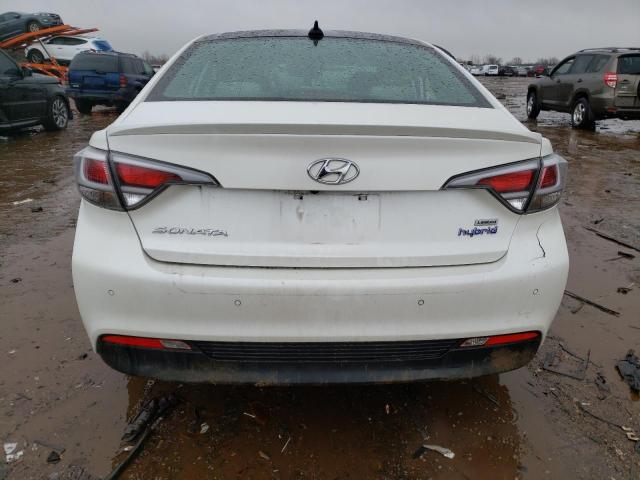 KMHE34L17GA009352 - 2016 HYUNDAI SONATA HYBRID WHITE photo 6