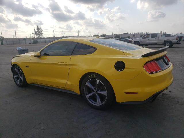 1FA6P8CF1F5366703 - 2015 FORD MUSTANG GT YELLOW photo 2