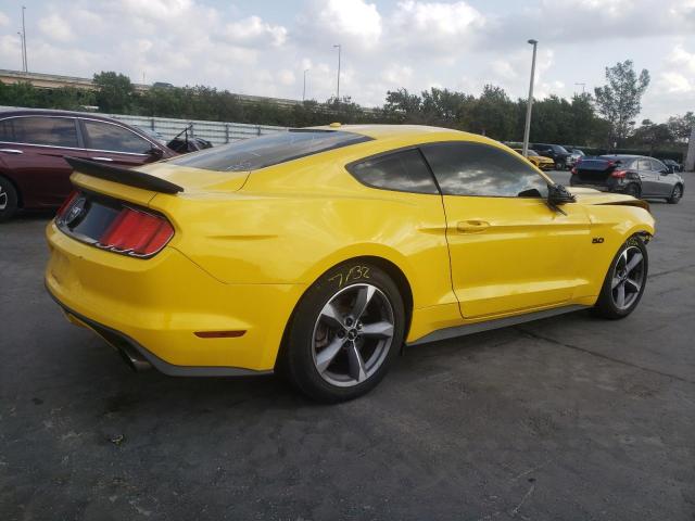 1FA6P8CF1F5366703 - 2015 FORD MUSTANG GT YELLOW photo 3