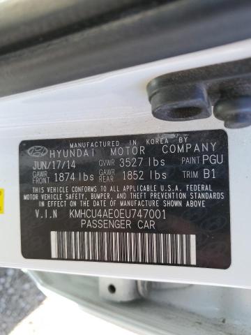 KMHCU4AE0EU747001 - 2014 HYUNDAI ACCENT GLS WHITE photo 12