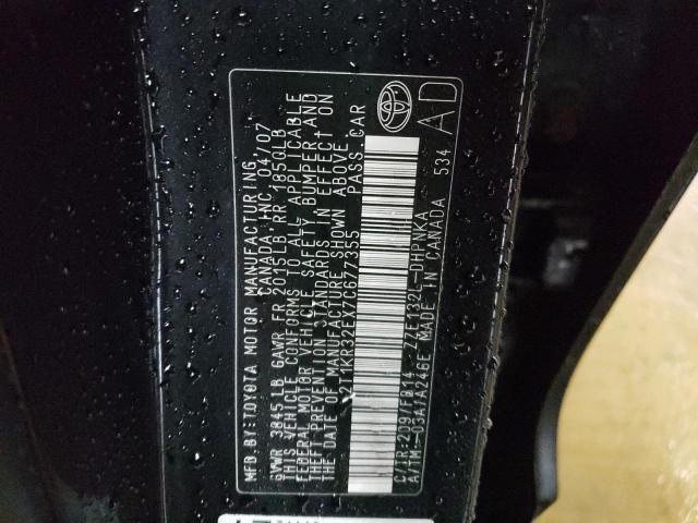 2T1KR32EX7C677355 - 2007 TOYOTA COROLLA MA XR BLACK photo 13