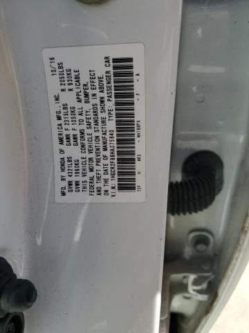 1HGCR2F86HA075840 - 2017 HONDA ACCORD EXL WHITE photo 13