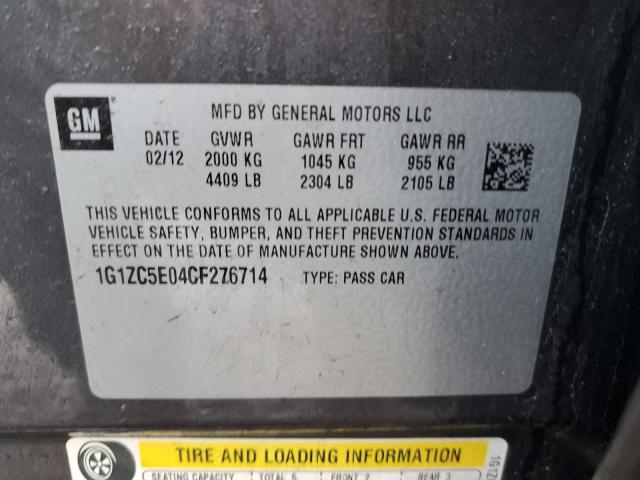 1G1ZC5E04CF276714 - 2012 CHEVROLET MALIBU 1LT 灰色 照片 12