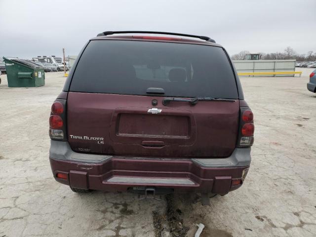 1GNDS13S762350700 - 2006 CHEVROLET TRAILBLAZE LS MAROON photo 6