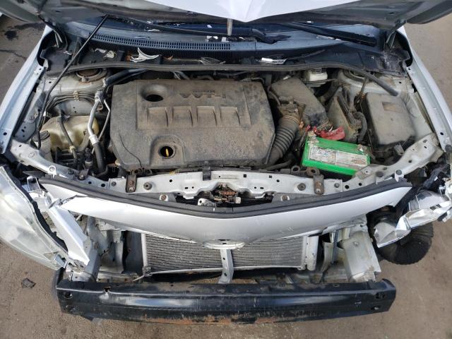 2T1BU4EE4CC843816 - 2012 TOYOTA COROLLA BASE SILVER photo 11