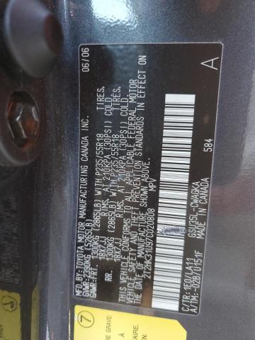 2T2HK31U97C020808 - 2007 LEXUS RX 350 GRAY photo 12