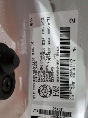 5TFMC5DB3RX044192 - 2024 TOYOTA TUNDRA CREWMAX PLATINUM 白色 照片 12