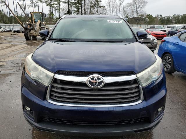 5TDKKRFH3GS157713 - 2016 TOYOTA HIGHLANDER XLE BLUE photo 5