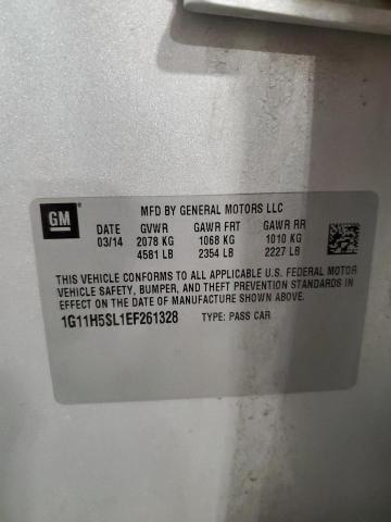 1G11H5SL1EF261328 - 2014 CHEVROLET MALIBU LTZ 银色 照片 12