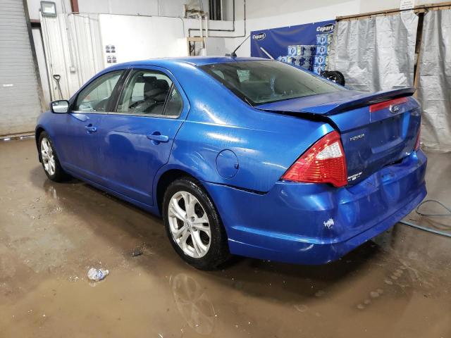 3FAHP0HA5CR393838 - 2012 FORD FUSION SE BLUE photo 2