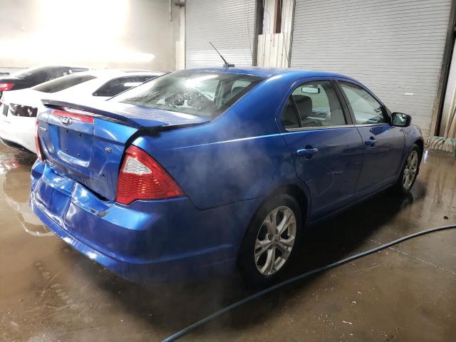 3FAHP0HA5CR393838 - 2012 FORD FUSION SE BLUE photo 3