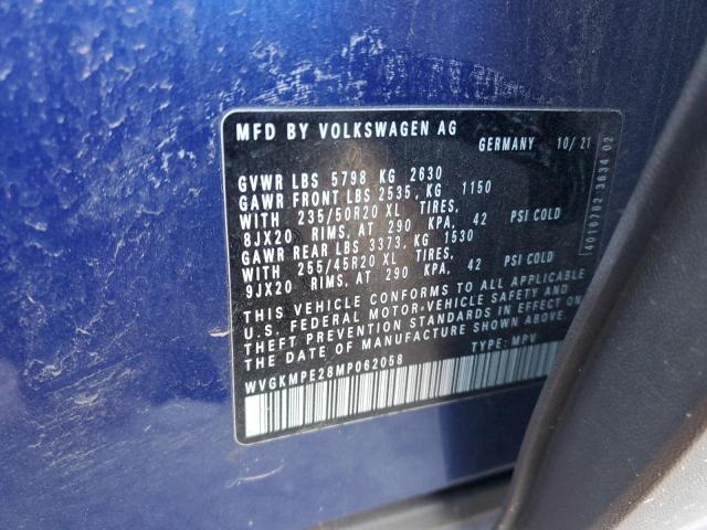 WVGKMPE28MP062058 - 2021 VOLKSWAGEN ID.4 PRO S 蓝色 照片 13