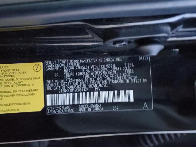 2T2GK31U19C064137 - 2009 LEXUS RX 350 BLACK photo 13