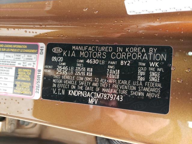 KNDPN3AC1M7879743 - 2021 KIA SPORTAGE EX BROWN photo 13