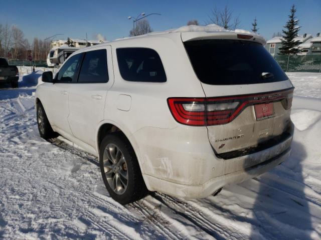 1C4RDJDG1LC339541 - 2020 DODGE DURANGO GT WHITE photo 2