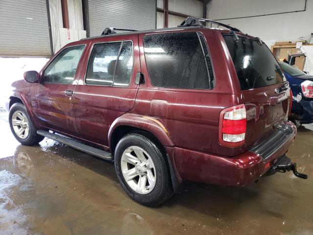 JN8DR09Y12W730374 - 2002 NISSAN PATHFINDER LE BURGUNDY photo 2