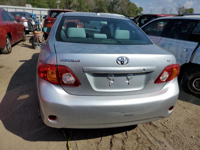 2T1BU4EE3AC255838 - 2010 TOYOTA COROLLA BASE SILVER photo 6