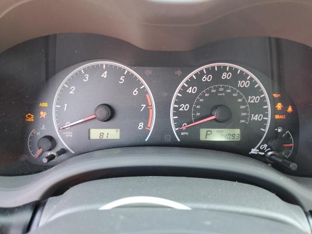 2T1BU4EE3AC255838 - 2010 TOYOTA COROLLA BASE SILVER photo 9