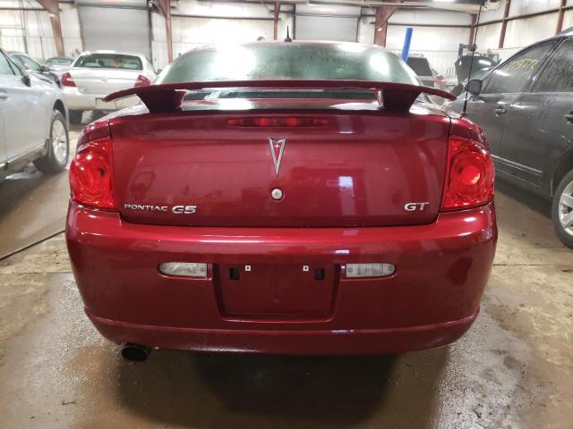 1G2AT18H997273863 - 2009 PONTIAC G5 GT BURGUNDY photo 6