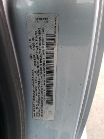 3VWRG3ALXAM008891 - 2010 VOLKSWAGEN NEW BEETLE BLUE photo 12