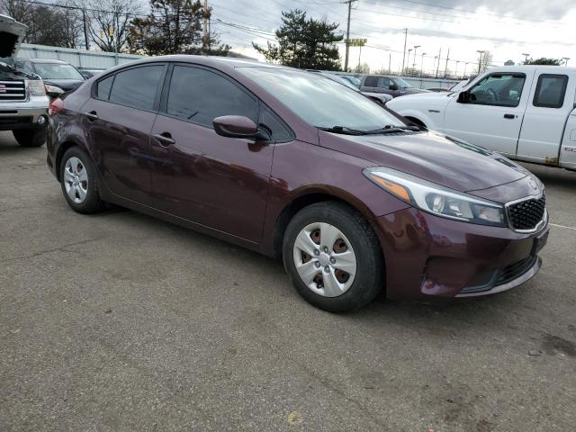 3KPFK4A75HE076114 - 2017 KIA FORTE LX MAROON photo 4