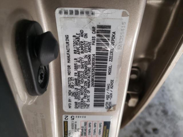 1NXBR32E58Z983914 - 2008 TOYOTA COROLLA CE TAN photo 12