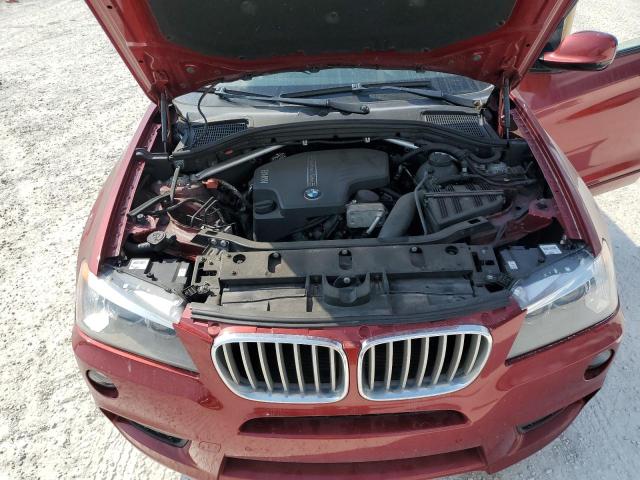 5UXWX9C57E0D37632 - 2014 BMW X3 XDRIVE28I BURGUNDY photo 11