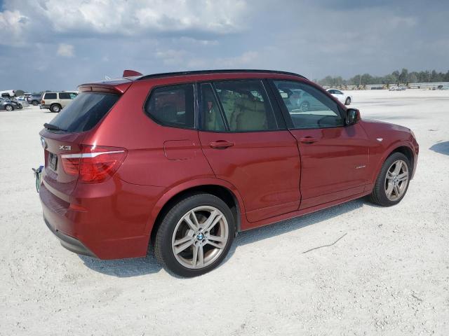 5UXWX9C57E0D37632 - 2014 BMW X3 XDRIVE28I BURGUNDY photo 3