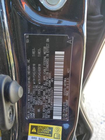 5TDJKRFH3GS350472 - 2016 TOYOTA HIGHLANDER XLE BLACK photo 13