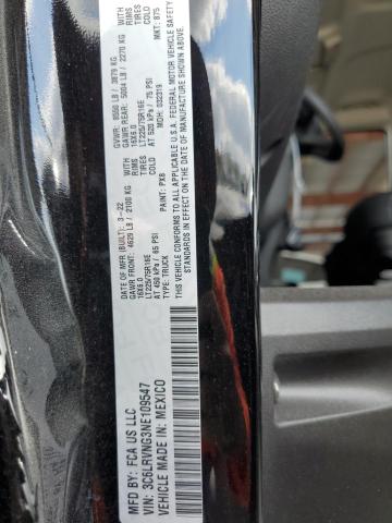 3C6LRVNG3NE109547 - 2022 RAM PROMASTER 1500 STANDARD BLACK photo 13