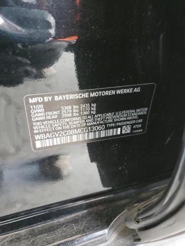 WBAGV2C08MCG13060 - 2021 BMW 840I BLACK photo 12