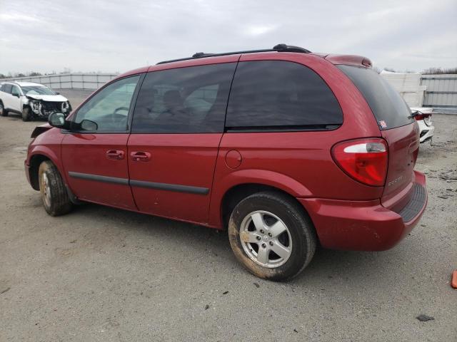 1D4GP45R17B183046 - 2007 DODGE CARAVAN SXT RED photo 2