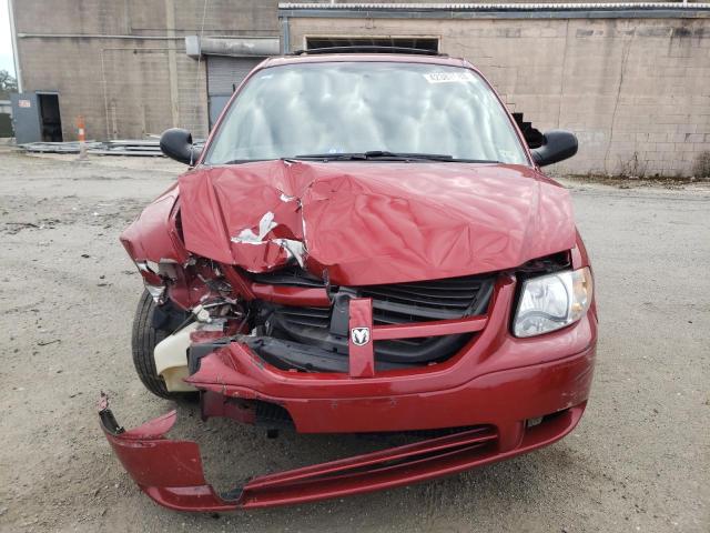 1D4GP45R17B183046 - 2007 DODGE CARAVAN SXT RED photo 5