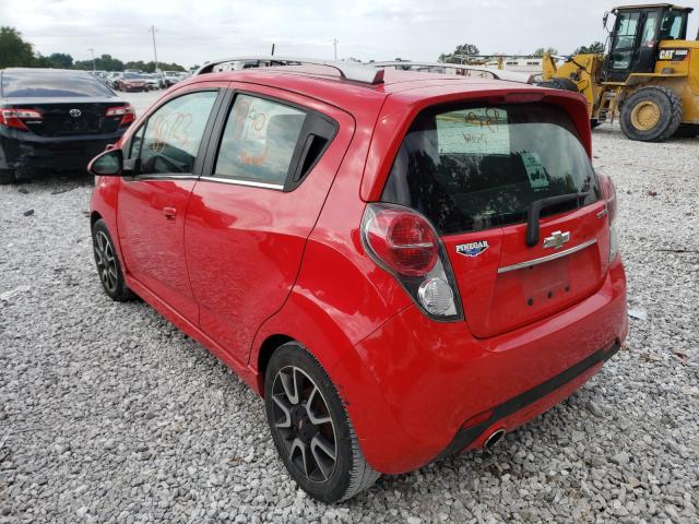 KL8CF6S97DC509820 - 2013 CHEVROLET SPARK 2LT RED photo 3