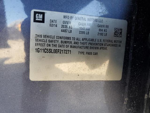 1G11C5SL0EF217271 - 2014 CHEVROLET MALIBU 1LT 灰色 照片 12