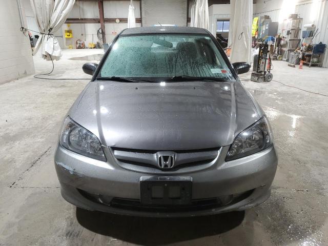 2HGES16555H512785 - 2005 HONDA CIVIC LX GRAY photo 5