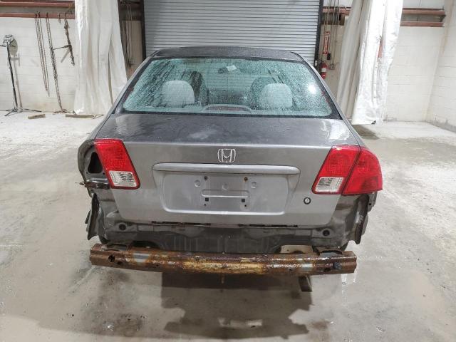 2HGES16555H512785 - 2005 HONDA CIVIC LX GRAY photo 6