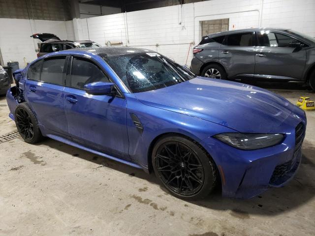 WBS53AY04NFM27511 - 2022 BMW M3 BLUE photo 4