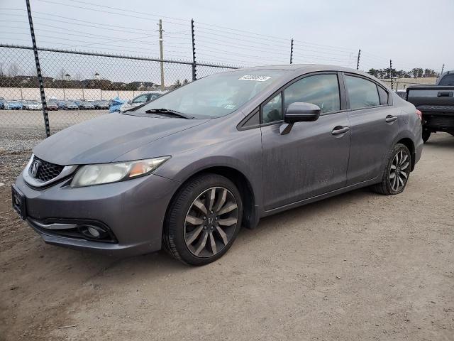 2HGFB2F92EH520873 - 2014 HONDA CIVIC EXL GRAY photo 1